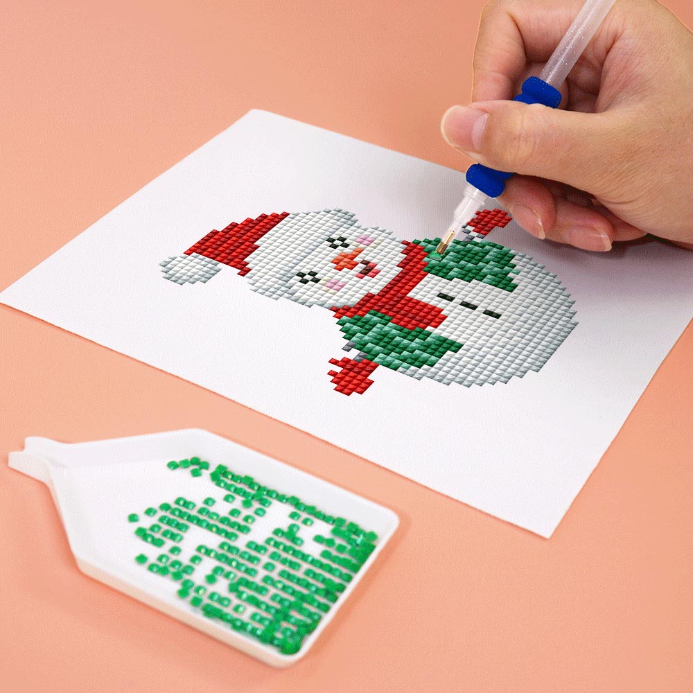 Happy Christmas Scene 12Pcs - Mini Diamond Painting Kit