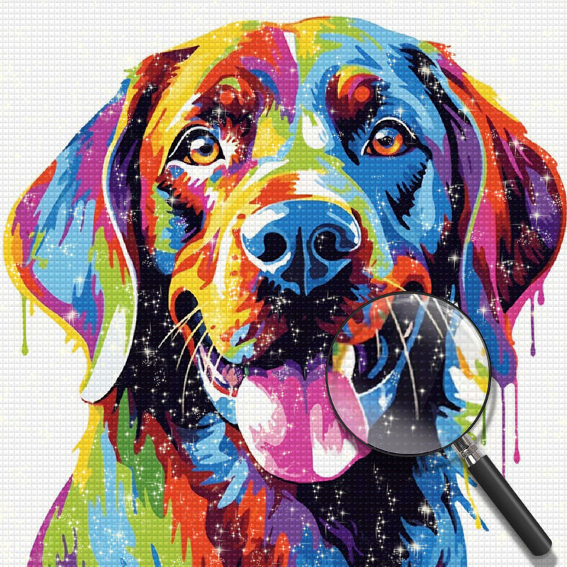 Happy Colorful Dog Diamond Painting