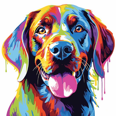 Happy Colorful Dog Diamond Painting