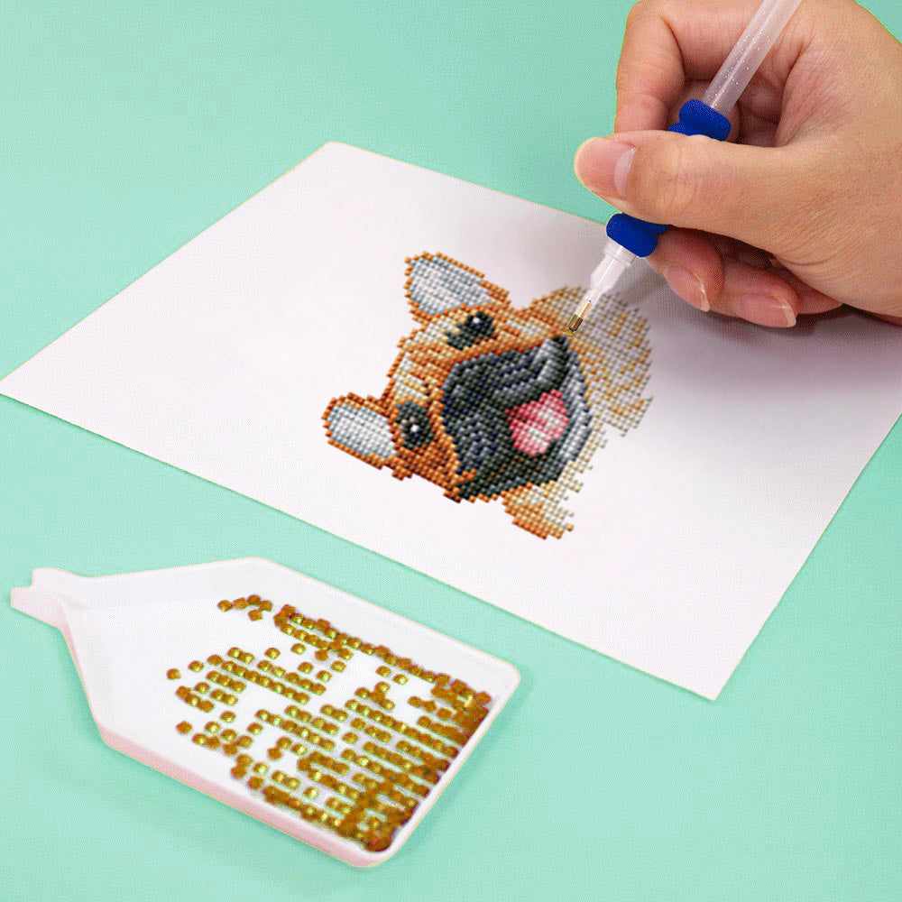 Happy Dogs 12Pcs - Mini Diamond Painting Kit