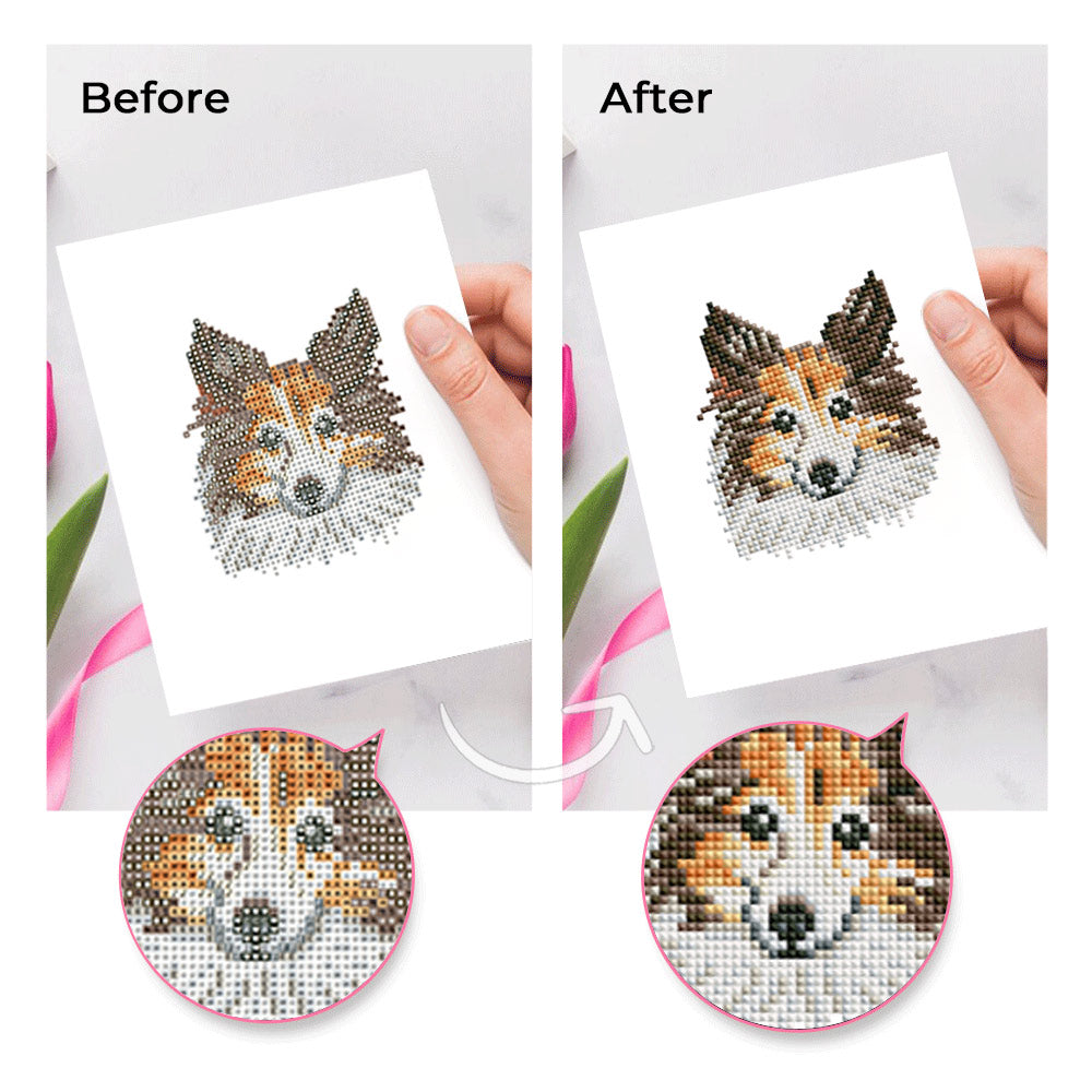 Happy Dogs 12Pcs - Mini Diamond Painting Kit