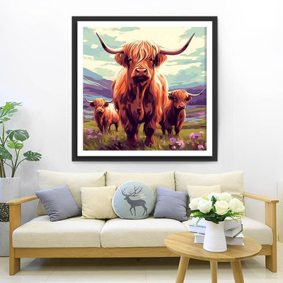 Highland Cows Diamond Painting