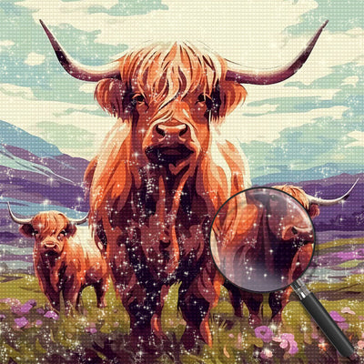 Highland Cows Diamond Painting