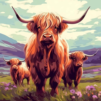 Highland Cows Diamond Painting