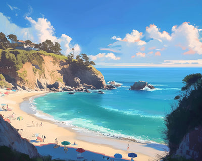 Hills by the Sea Diamond Painting