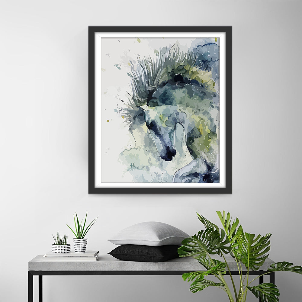 Horse in Ink Painting Style Diamond Painting