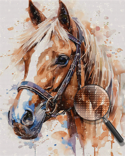Horse in Watercolor Style Diamond Painting