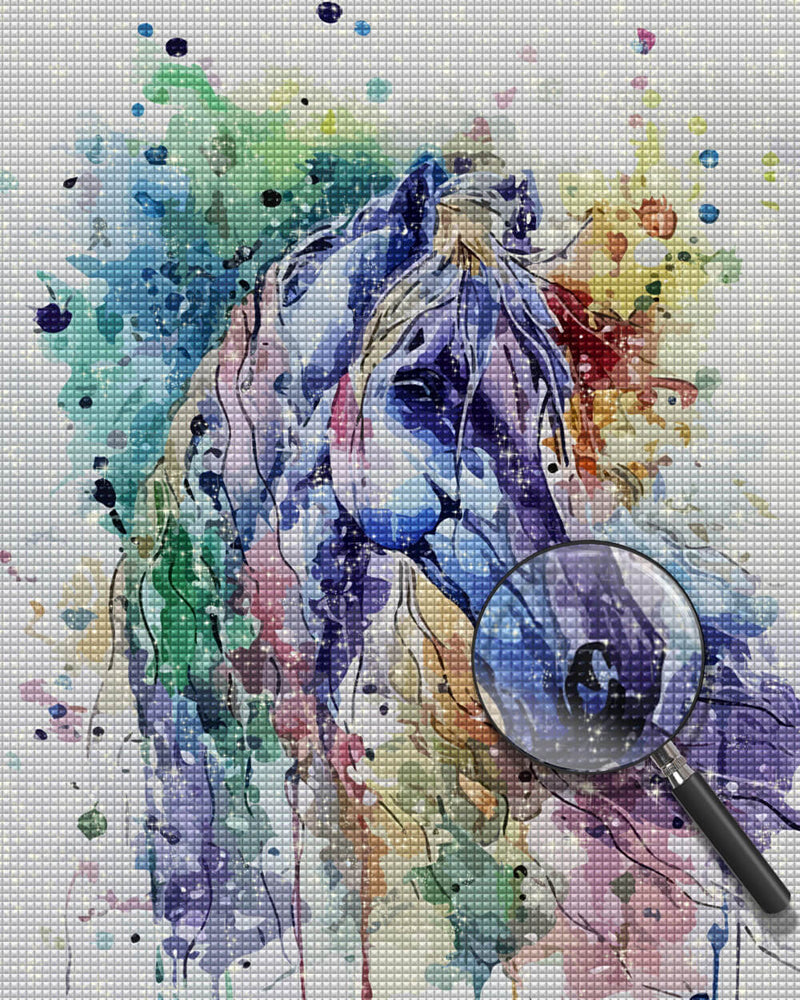 Horse in Watercolor Style Diamond Painting