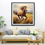 Horse Running on the Meadow Diamond Painting