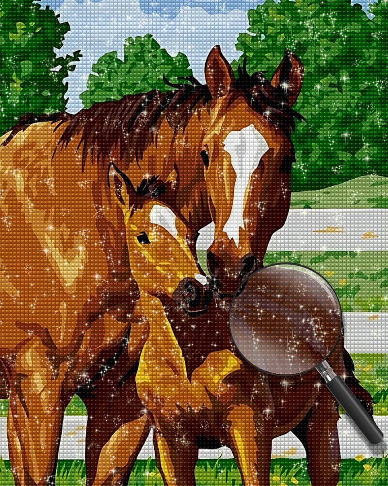Horses in Spring Diamond Painting