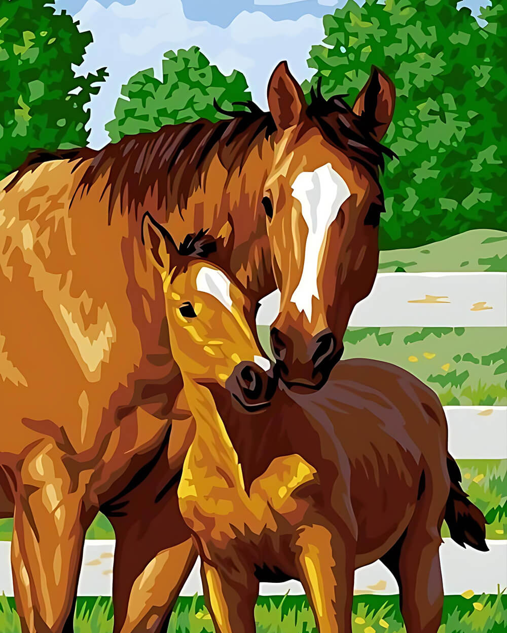 Horses in Spring Diamond Painting