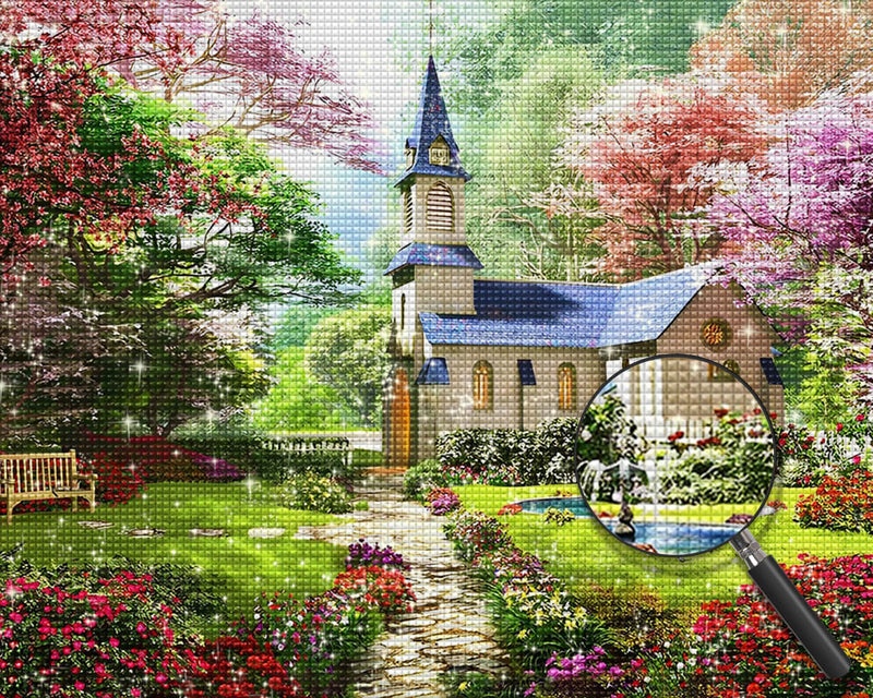 House Garden in Spring Diamond Painting