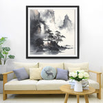 Ink Painting of the Mountains Diamond Painting