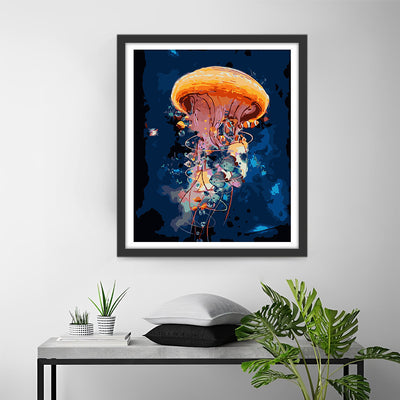 Jellyfish in the Deep Blue Sea Diamond Painting