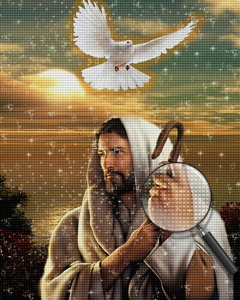 Jesus and the Dove Diamond Painting