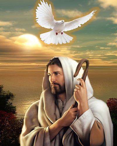 Jesus and the Dove Diamond Painting
