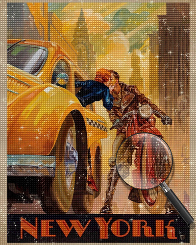 Kissing on the Street of New York Diamond Painting