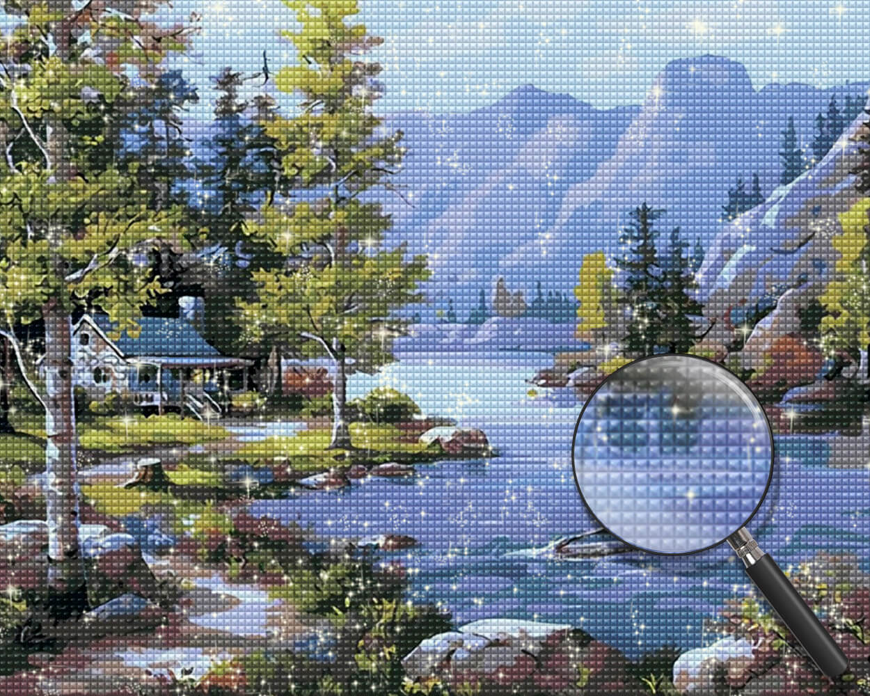 Lakeside Cottage Diamond Painting