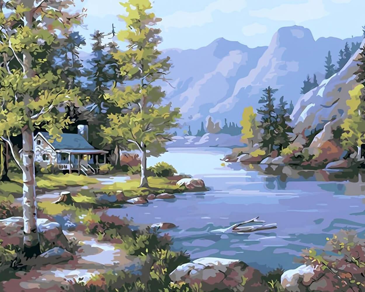 Lakeside Cottage Diamond Painting
