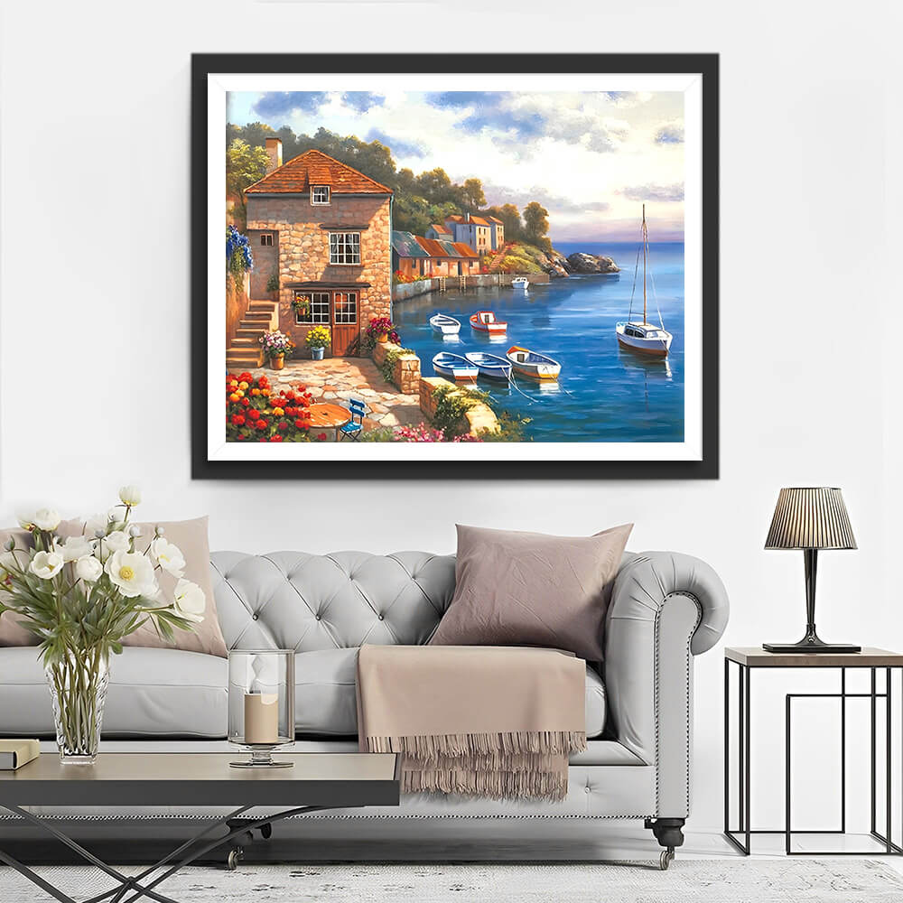 Landscape Harbour Diamond Painting