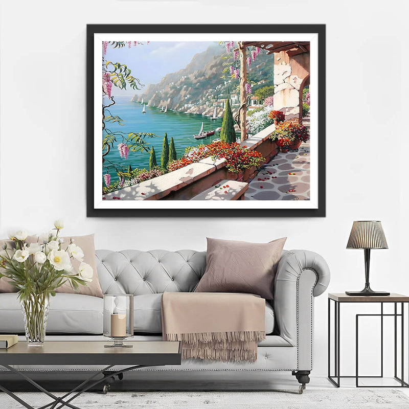 Landscape Sea Mountain Diamond Painting