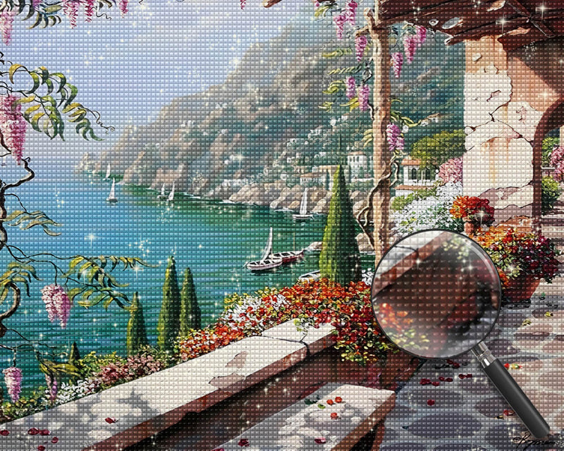 Landscape Sea Mountain Diamond Painting