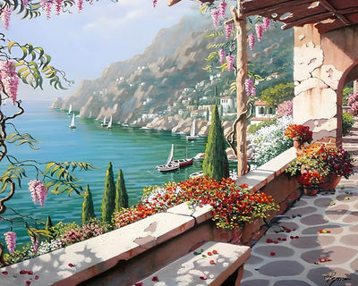 Landscape Sea Mountain Diamond Painting