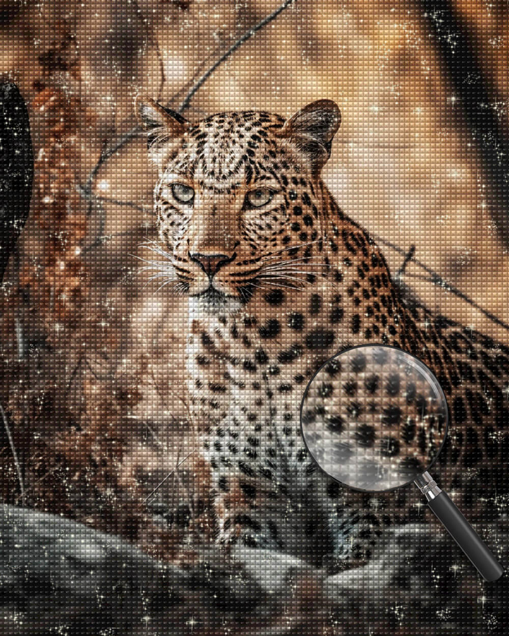 Leopard in Autumn Diamond Painting
