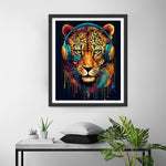 Leopard with Headphones Diamond Painting
