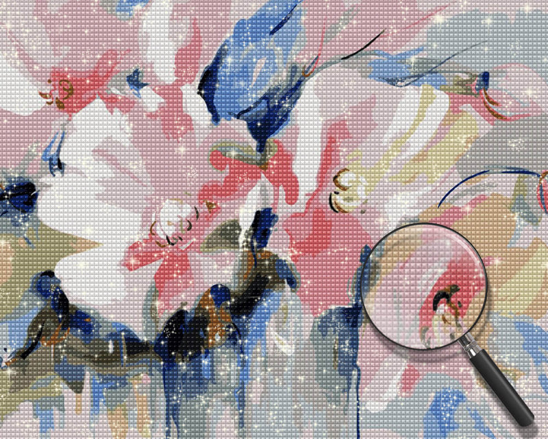 Light Pink Flowers Diamond Painting