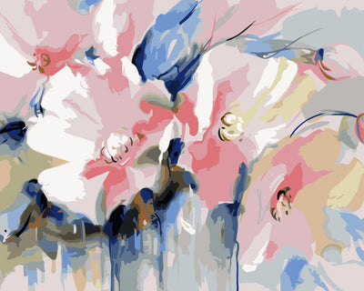 Light Pink Flowers Diamond Painting