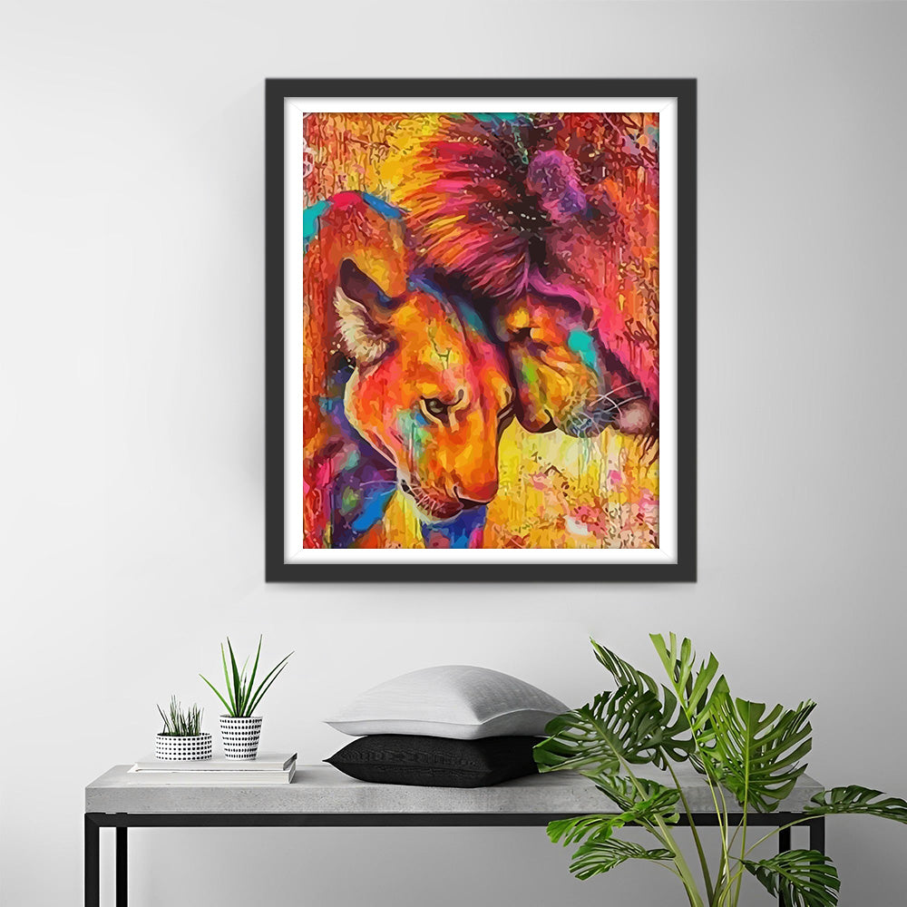 Lion Couple Diamond Painting