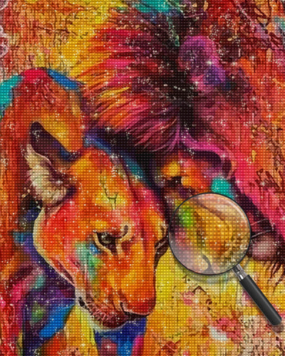 Lion Couple Diamond Painting