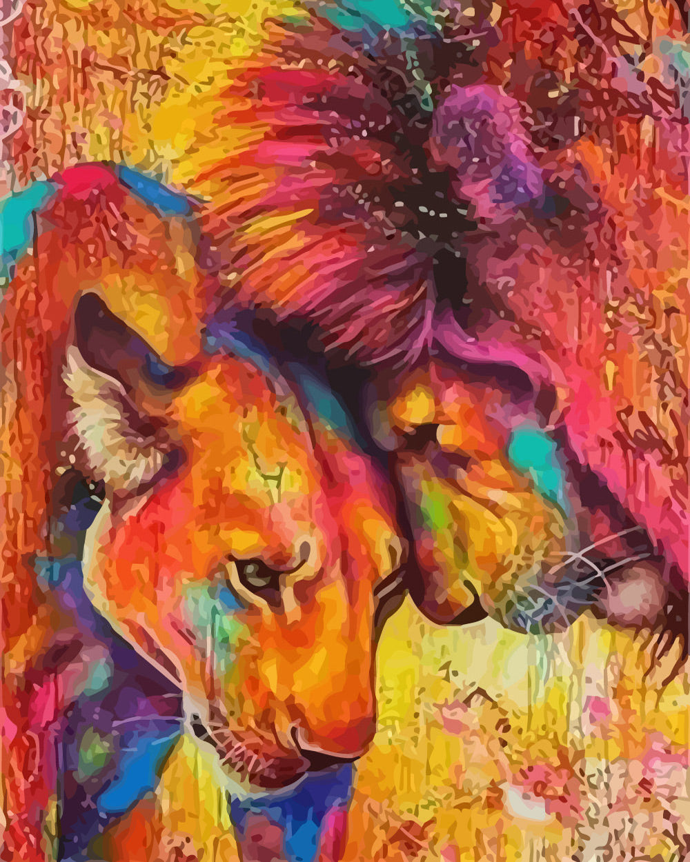 Lion Couple Diamond Painting