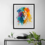 Lion in Watercolor Style Diamond Painting