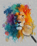 Lion in Watercolor Style Diamond Painting