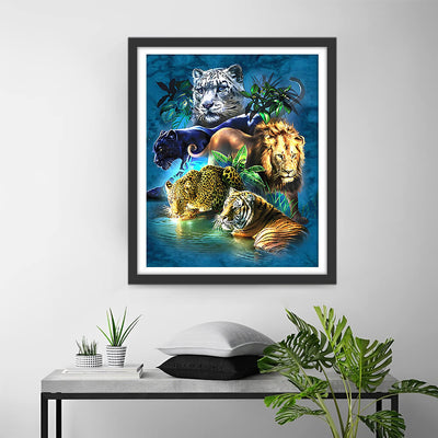 Lion, Leopard and Tiger Diamond Painting