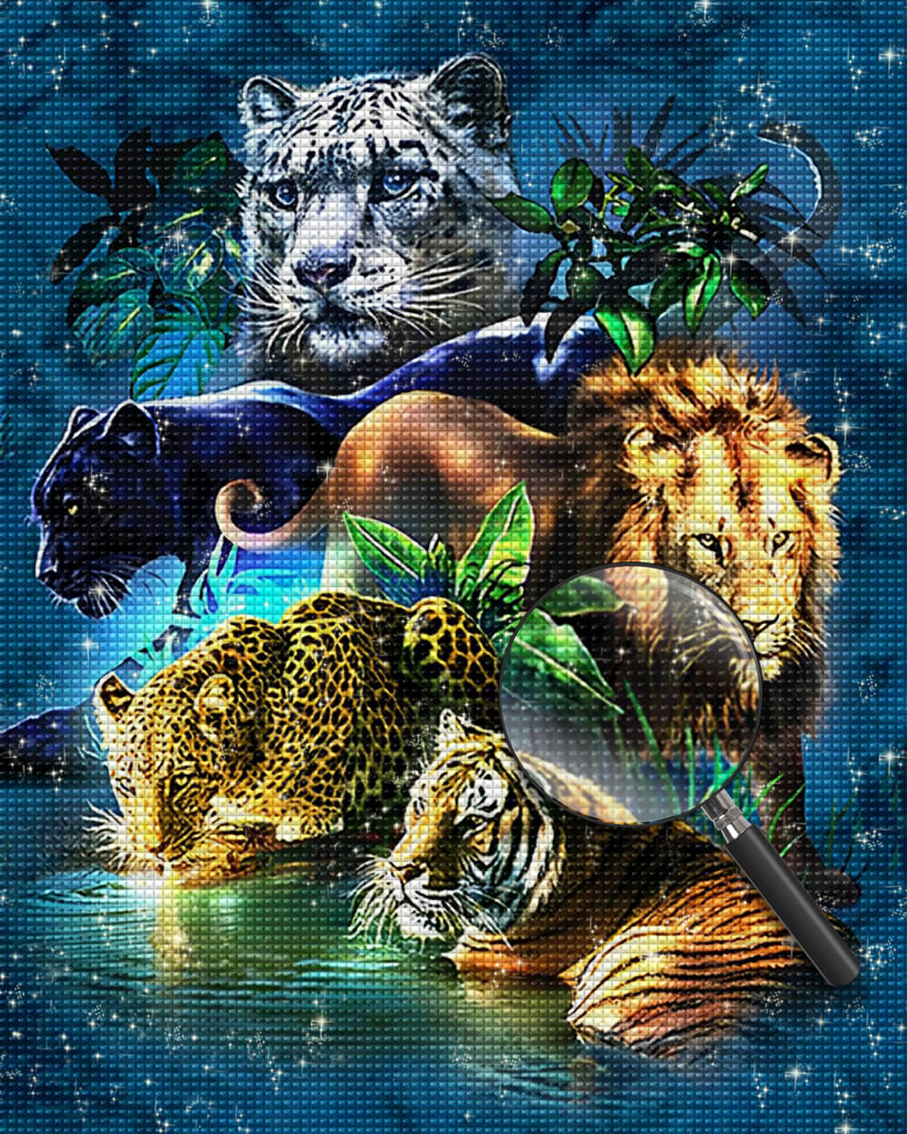 Lion, Leopard and Tiger Diamond Painting
