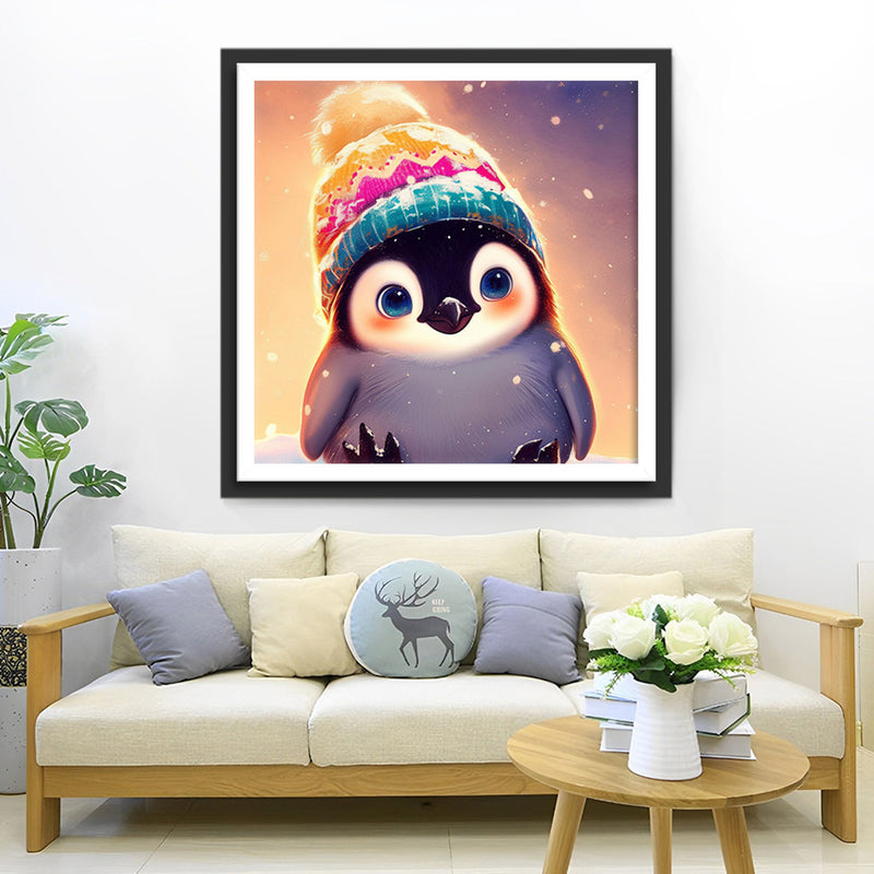Little Penguin with Woolen Hat Diamond Painting