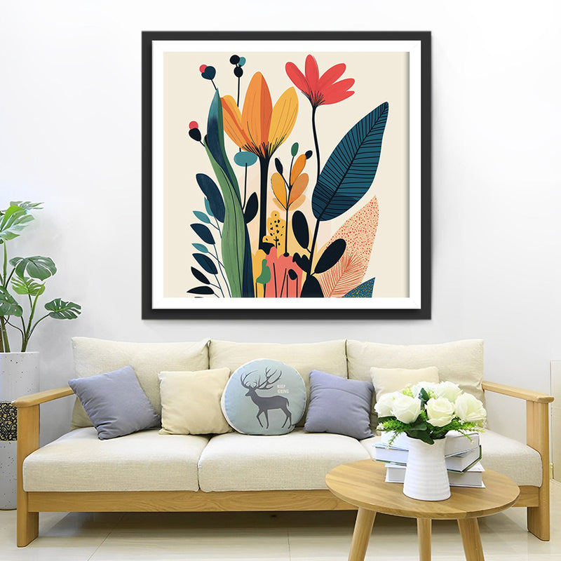 Little Simple Flowers and Leaves Diamond Painting