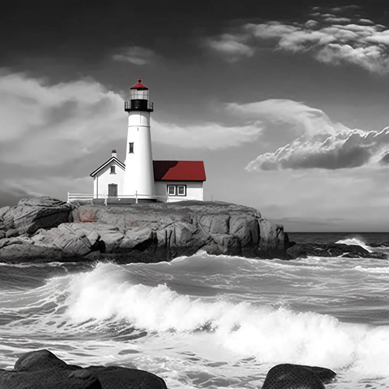 Lonely Lighthouse by the Sea Diamond Painting