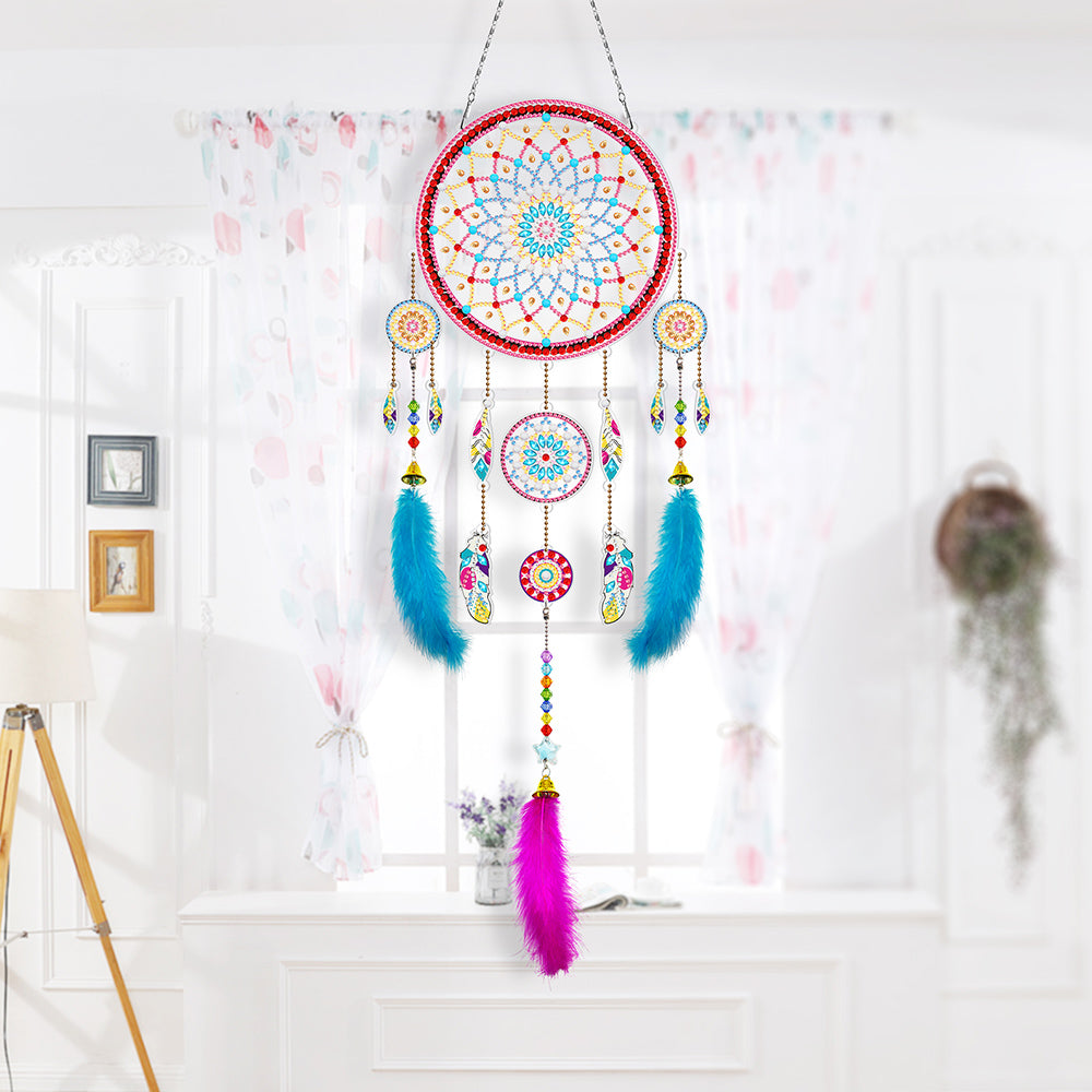 Lotus Dreamcatcher 2D Flat Hanging Diamond Painting Kits