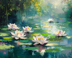 Lotus in the Summer Pond Diamond Painting