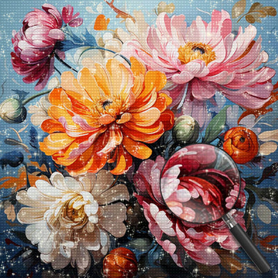 Lush Chrysanthemums Diamond Painting
