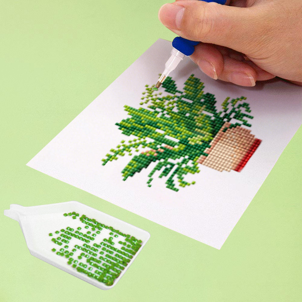 Lush Potted Plants 12Pcs - Mini Diamond Painting Kit