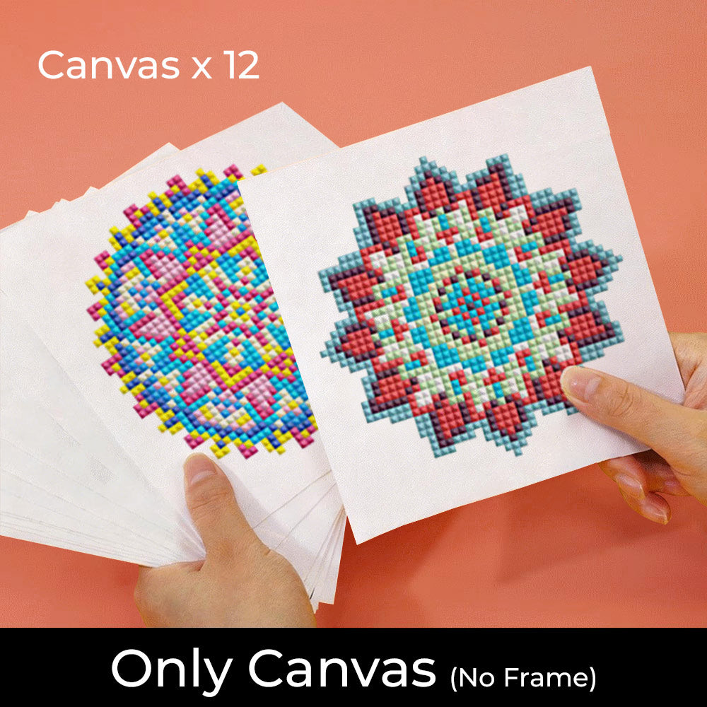 Mandala Series 12Pcs - Mini Diamond Painting Kit