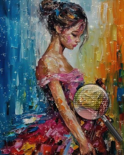 Melancholy Girl with a Violin Diamond Painting