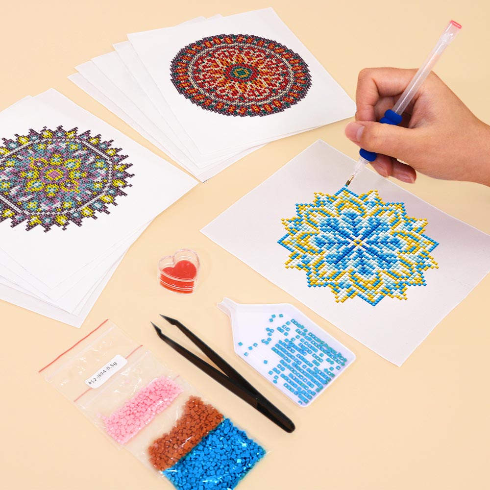 Mindful Mandala 12Pcs - Mini Diamond Painting Kit