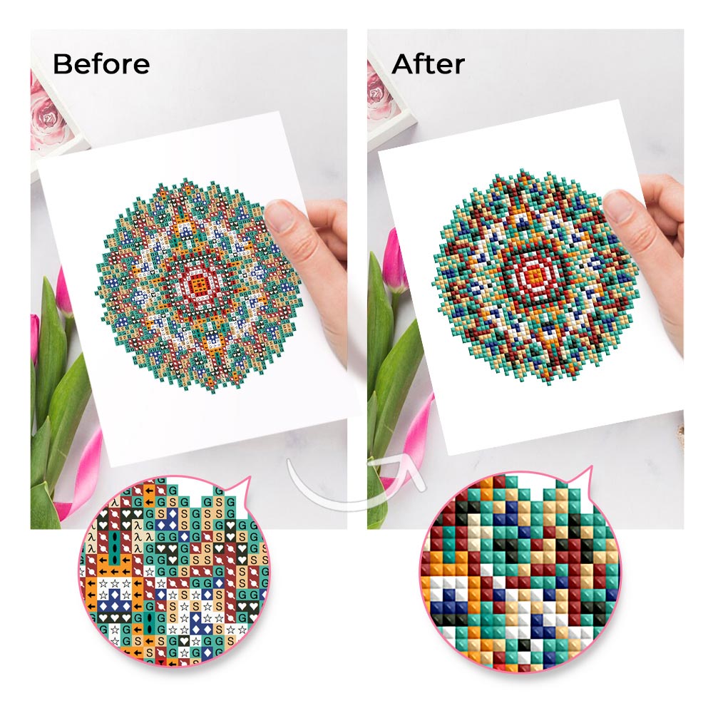 Mindful Mandala 12Pcs - Mini Diamond Painting Kit
