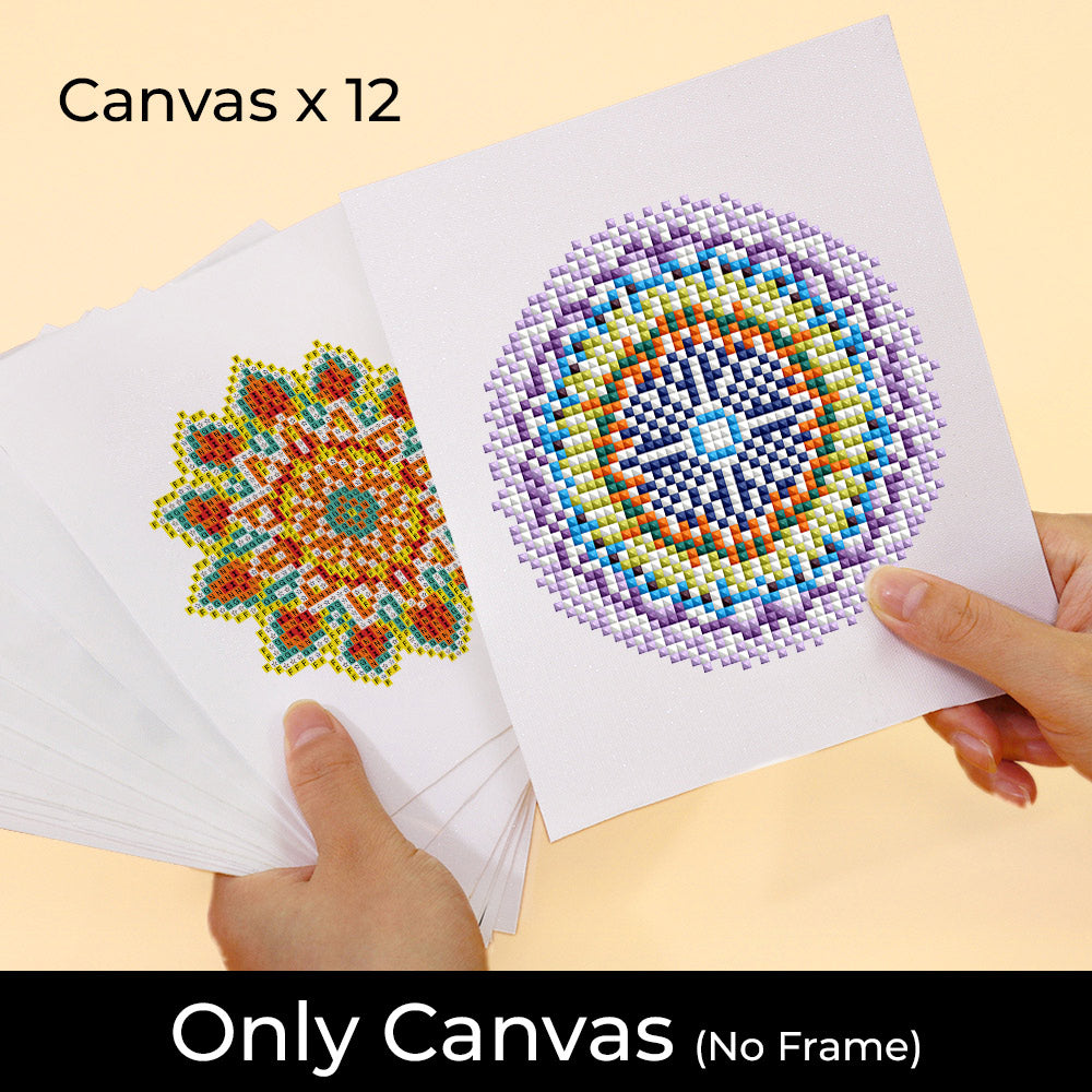 Mindful Mandala 12Pcs - Mini Diamond Painting Kit